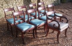 260120189 19th Century Regency Mahogany Dining Chairs Single 31h 18w 20d 17½h carver 31h 20w 21d wrong height _3.JPG